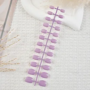 Short square round unoiled fake nail tips strip collection wholesale unpainted manicure supply
