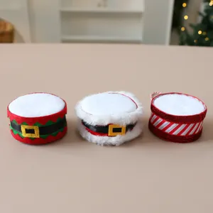 Christmas Foam Drum Hanging Ornaments Cloth Small Drum Decorations For Christmas Tree Party Home DIY Holiday Hanging Decor