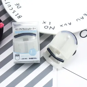 Portable Mini Plastic Eyelash Curler With Transparent Storage Box Compact Makeup Beauty Tool Eyelash Curling Clip