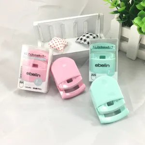 Portable Mini Plastic Eyelash Curler Travel Makeup Tool Compact Eyelash Curling Clip With Silicone Refill Pads Women Beauty