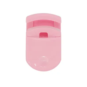 Pink mini plastic eyelash curler portable pocket size makeup tool for curling eyelashes