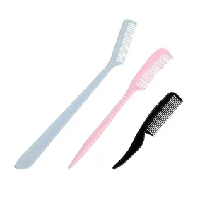 Set de peines de maquillaje de plastico flequillo ceja practica herramienta de belleza compacta