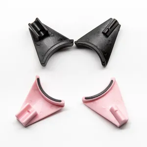 Magnetic false eyelashes applicator clips, black and pink plastic auxiliary tools set.