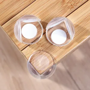 Paracolpi angolare trasparente in silicone per sicurezza bambini protezione tavolo
