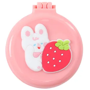 Portable Foldable Airbag Comb Cute Cartoon Mini Air Cushion Massage Comb With Mirror Travel Hair Styling Hairbrush Gift