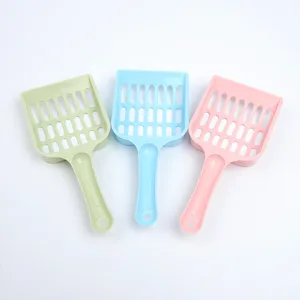 Plastik Katzenstreu Schaufel Set, mehrfarbige Haustier Reinigungsschaufel mit Löchern.