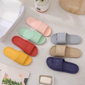 Non-slip couple home slippers soft bottom indoor bathroom shower casual shoes multi-color