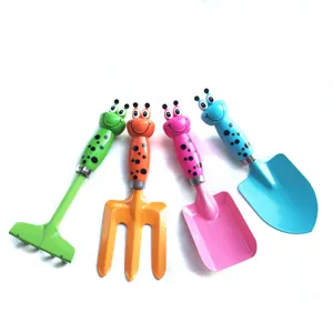 Kids Cartoon Garden Tool Set Beach Sand Digging Shovel Rake Fork Outdoor Plant Planting Gardening Toys