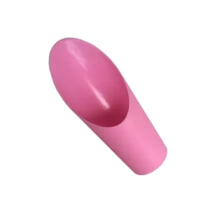 Pink plastic soil scoop detail for succulent planting and micro landscape gardening tools.