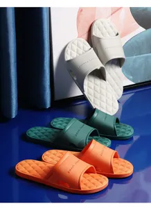 Summer non-slip soft bottom slippers for couples home indoor bathroom use casual shoes.