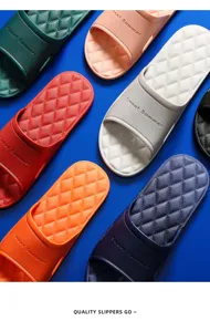 Comfortable summer anti-slip couple home bathroom soft sole slippers in multiple vibrant colors.