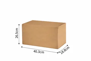Detailed packaging box dimension diagram illustrating clear length width and height specs.