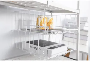 Unterbau Korb Draht Hängekorb Regal Korb Organizer für Küchenschrank und Kleiderschrank.