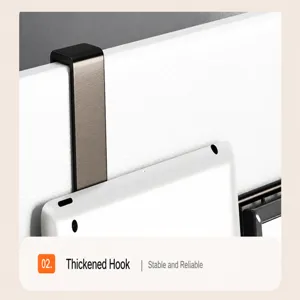Thickened metal bedside hanging hook for dorm room storage rack and over door organizer shelf