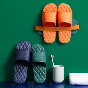 Non-slip bathroom slippers for couples, soft sole home indoor EVA slides in multi-colors.