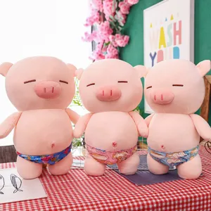 Simpatico maialino di peluche bambola imbottita divertente biancheria intima morbido cuscino