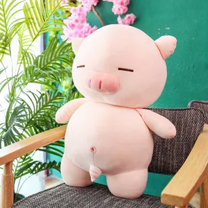 Simpatico maialino di peluche rosa giocattolo morbido cuscino animale regalo divertente bambini