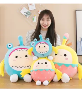 Cute shark plush toy pillow soft cartoon monster doll gift for kids and party decoration