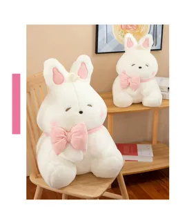 Cute bread rabbit plush toy big stuffed animal soft bunny doll cute gift for kids and girls