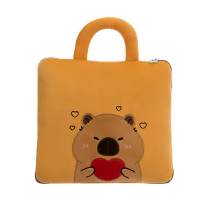 Plüsch Kissen Decke 2 in 1 süßes Tier Cartoon Büro Auto Mittagsschlaf Kissen Reise.