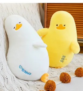 Schattige pluche eend kussen set zachte knuffeldieren voor bank woondecoratie cadeaus