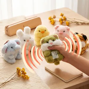 Lindo llavero de peluche de animales, suave colgante de tela para bolsos, mochilas y llaves.