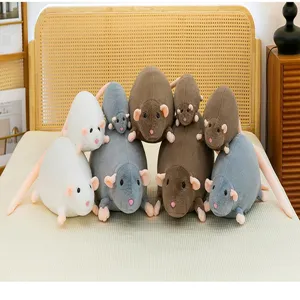 Cute fat rat plush toy soft stuffed animal mouse doll pillow for kids gift room decor