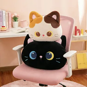 Cute cat plush pillow soft stuffed animal cushion cute room decor birthday gift for girls