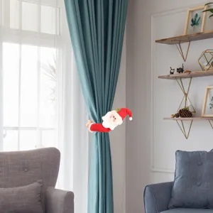 Christmas curtain buckle cartoon Santa Claus tieback holiday home window decoration cute