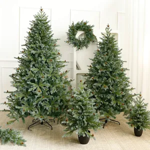 Set kunstmatige PE-kerstbomen en krans voor feestelijke binnenshuis decoratie