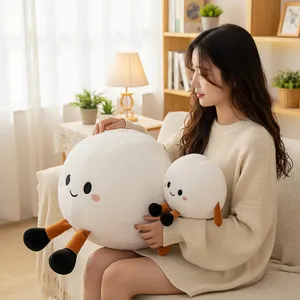 Lindo juguete de pelota de peluche suave muñeca de dibujos animados cojín regalo