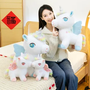Peluche unicorno arc-en-ciel carina bambola pegaso cuscino animale di peluche regalo di compleanno