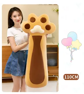 Cute giant cat paw plush pillow 110cm soft stuffed animal toy for bed sofa cozy home decor.