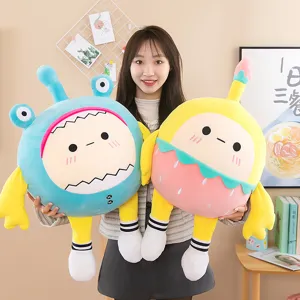 Cute Shark And Strawberry Plush Toy Stuffed Animal Soft Hugging Pillow Cartoon Doll Kids Gift