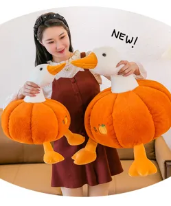 Simpatico peluche oca zucca giocattolo di peluche divertente regalo di compleanno bambina