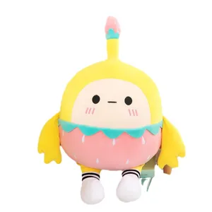 Cute strawberry banana plush toy doll, soft stuffed animal cute room decor gift for kids.