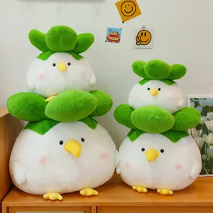 Cute garlic bird plush toy soft stuffed animal pillow funny vegetable bird doll home decor gift
