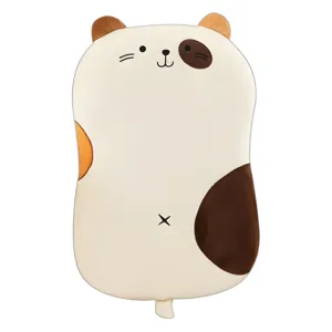 Cute cartoon cat plush pillow, soft long body stuffed animal toy for office nap and home bed.