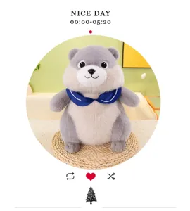 Cute marmot plush toy doll, soft stuffed animal companion and lovely desktop decoration.