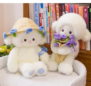 Cute magnetic rose sheep plush toy doll creative bouquet couple gift cross-border wholesale