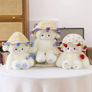 Magnetic rose cute little sheep plush toy doll creative bouquet gift for couple home decor