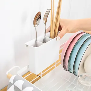 Scolapiatti da cucina portaoggetti in plastica portaposate per cucchiai e forchette box