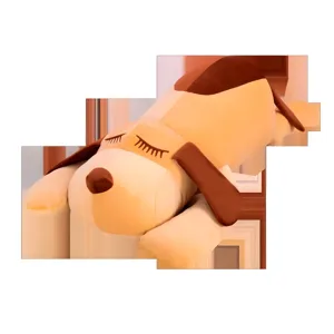 Cute sleeping dog plush toy soft stuffed animal body pillow for kids and girls bed sleeping