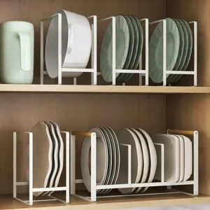 Scolapiatti da cucina organizer per armadietto supporto in metallo per la conservazione dei piatti