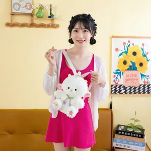 Carino Piccolo Agnello Zaino in Peluche Cartone Animato Animale Stuffed Zaino Scolastico Giocattolo Morbido Zainetto Per Bambini Donne