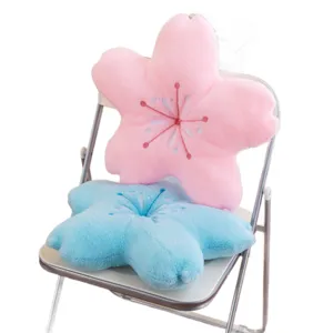 Cute cherry blossom plush pillow soft flower cushion for home decor photography props