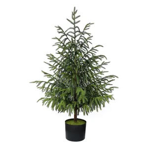 Artificial Norfolk Pine Christmas Tree Realistic PE Material Green Potted Tabletop Tree For Home Christmas Party Decoration