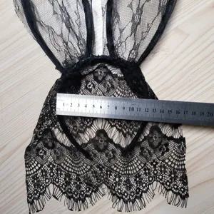 Cerchietto con orecchie da coniglio in pizzo nero velo gotico festa accessorio per capelli