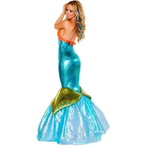 Sexy mermaid costume for women Halloween cosplay party stage performance outfit dress