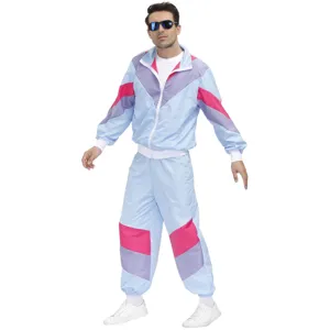 Tuta Sportiva da Uomo Retrò Anni 80 90 Costume di Halloween Poliestere Stampato Sci Vintage Cosplay Spettacolo Top And Bottom